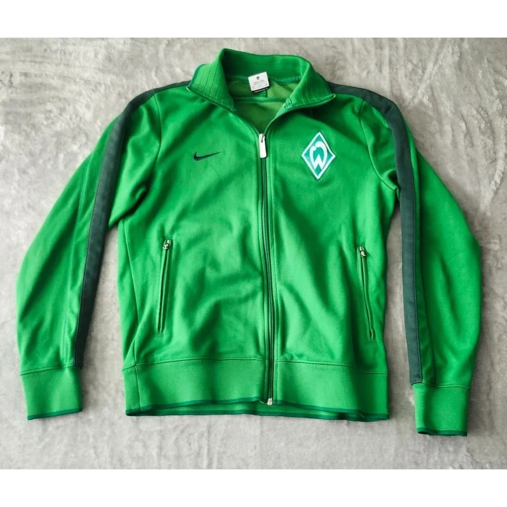 NIKE WERDER BREMEN FOOTBALL SOCCER JACKET GREEN SIZE M BOYS BUNDESLIGA